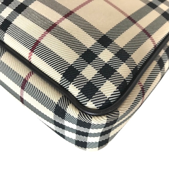 Burberry Nova Check Crossbody Shoulder Bag Canvas Beige Brown - Picture 13 of 16